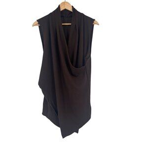 Lauren Ralph Lauren Brown Sleeveless  v Neck Top Womens top blouse XL stretch